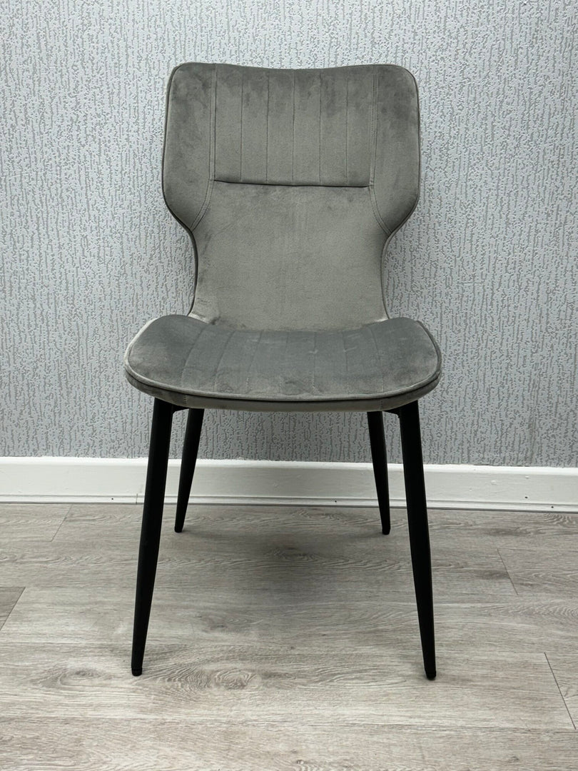 Windsor Grey Velvet Chair