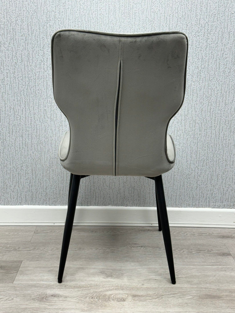 Windsor Grey Velvet Chair