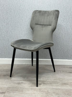 Load image into Gallery viewer, Windsor Grey Velvet Chair
