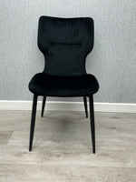 Load image into Gallery viewer, Windsor Black Velvet Chair
