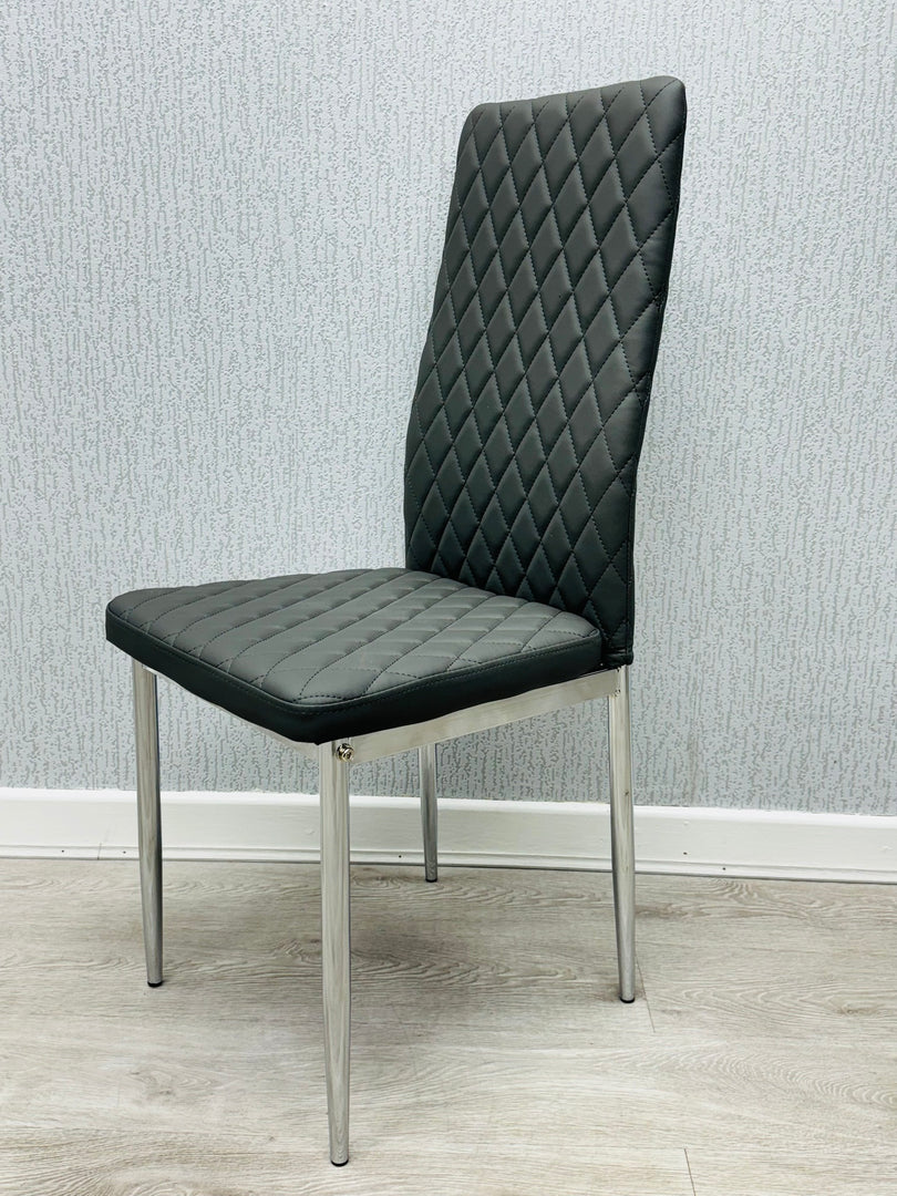 California Grey PU Dining Chair