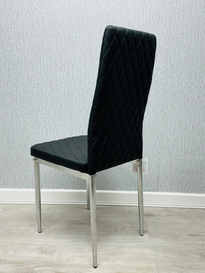 California Black PU Dining Chair