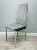 Load image into Gallery viewer, California Light Grey Velvet Dining Chair
