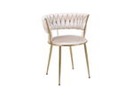 Load image into Gallery viewer, Camelia Cream Gold Dining Chair
