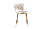 Load image into Gallery viewer, Camelia Cream Gold Dining Chair
