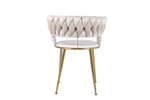 Load image into Gallery viewer, Camelia Cream Gold Dining Chair
