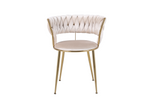 Load image into Gallery viewer, Camelia Cream Gold Dining Chair
