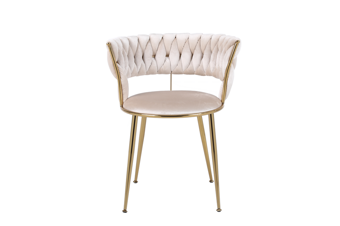 Camelia Cream Gold Dining Chair