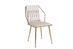 Load image into Gallery viewer, Daisy Cream Gold Dining Chair
