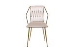 Load image into Gallery viewer, Daisy Cream Gold Dining Chair
