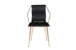 Load image into Gallery viewer, Daisy Black Gold Dining Chair
