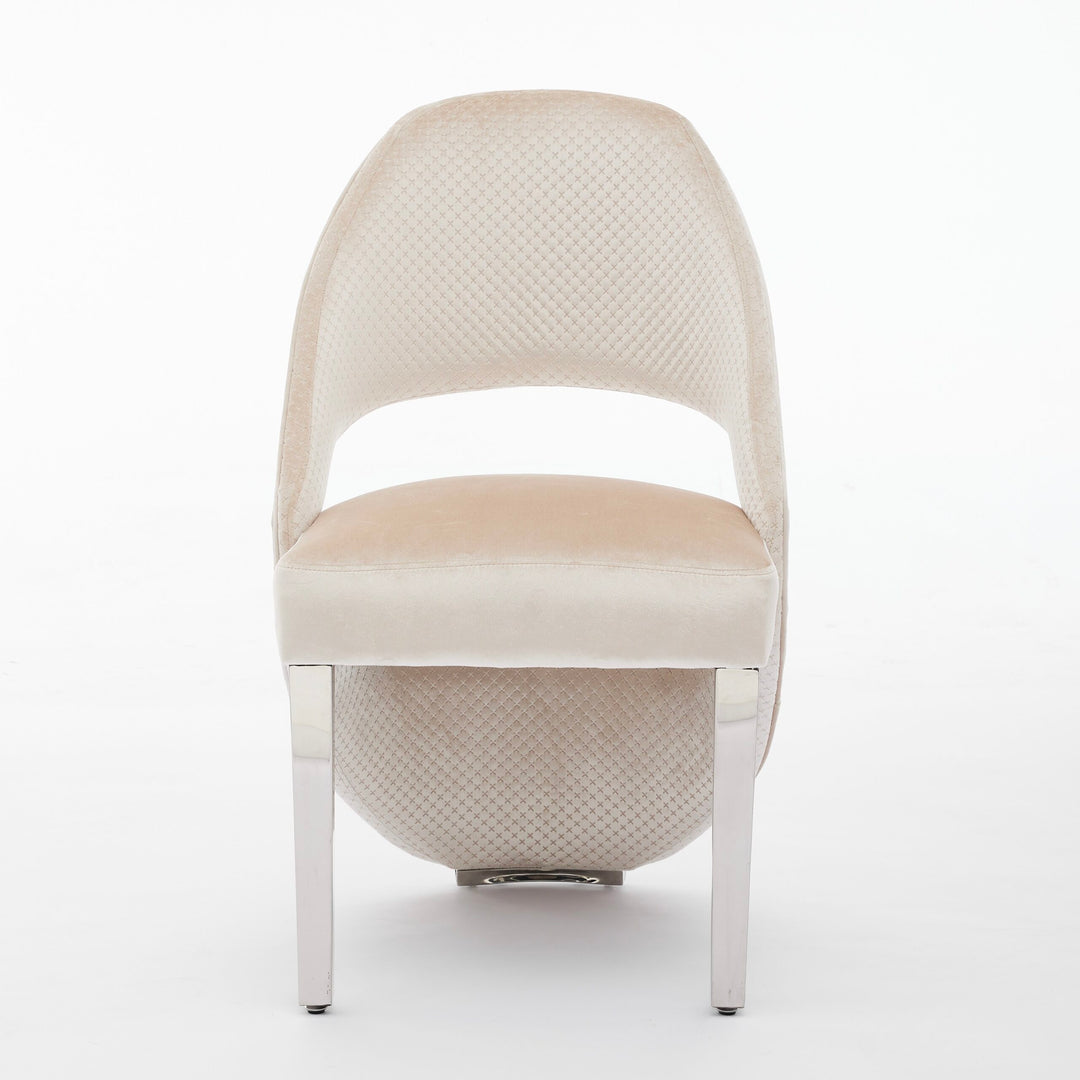 Santorini Cream Silver Dining Chair