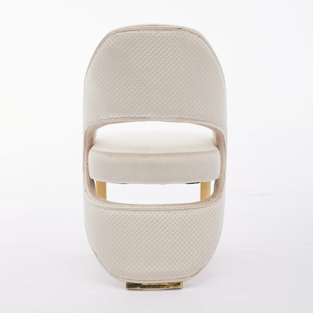 Santorini Cream Gold Dining Chair