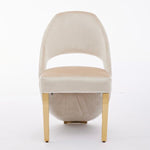 Load image into Gallery viewer, Santorini Cream Gold Dining Chair
