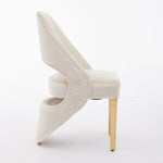 Load image into Gallery viewer, Santorini Cream Gold Dining Chair
