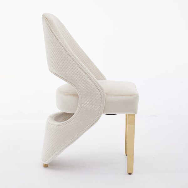 Santorini Cream Gold Dining Chair