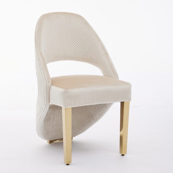 Santorini Cream Silver Dining Chair