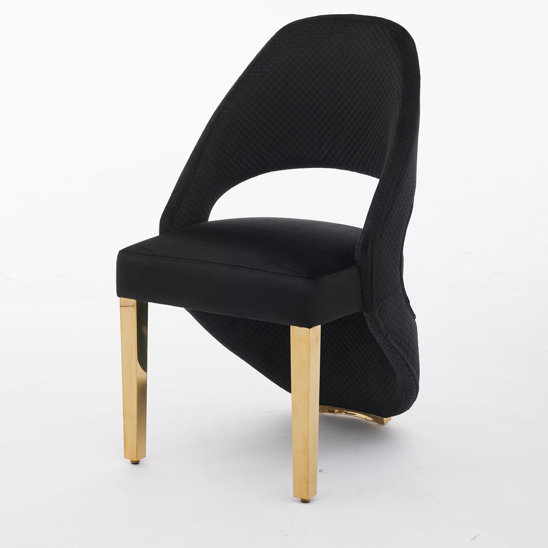 Santorini Black Gold Dining Chair