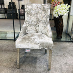 Load image into Gallery viewer, Majestic Premium Crushed Velvet Silver Dining Chair
