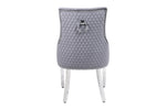 Load image into Gallery viewer, Majestic Round Knocker Grey Velvet Dining Chair
