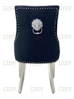 Load image into Gallery viewer, Majestic Black Velvet Dining Chair
