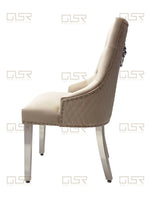 Load image into Gallery viewer, Majestic Mink Velvet Dining Chair
