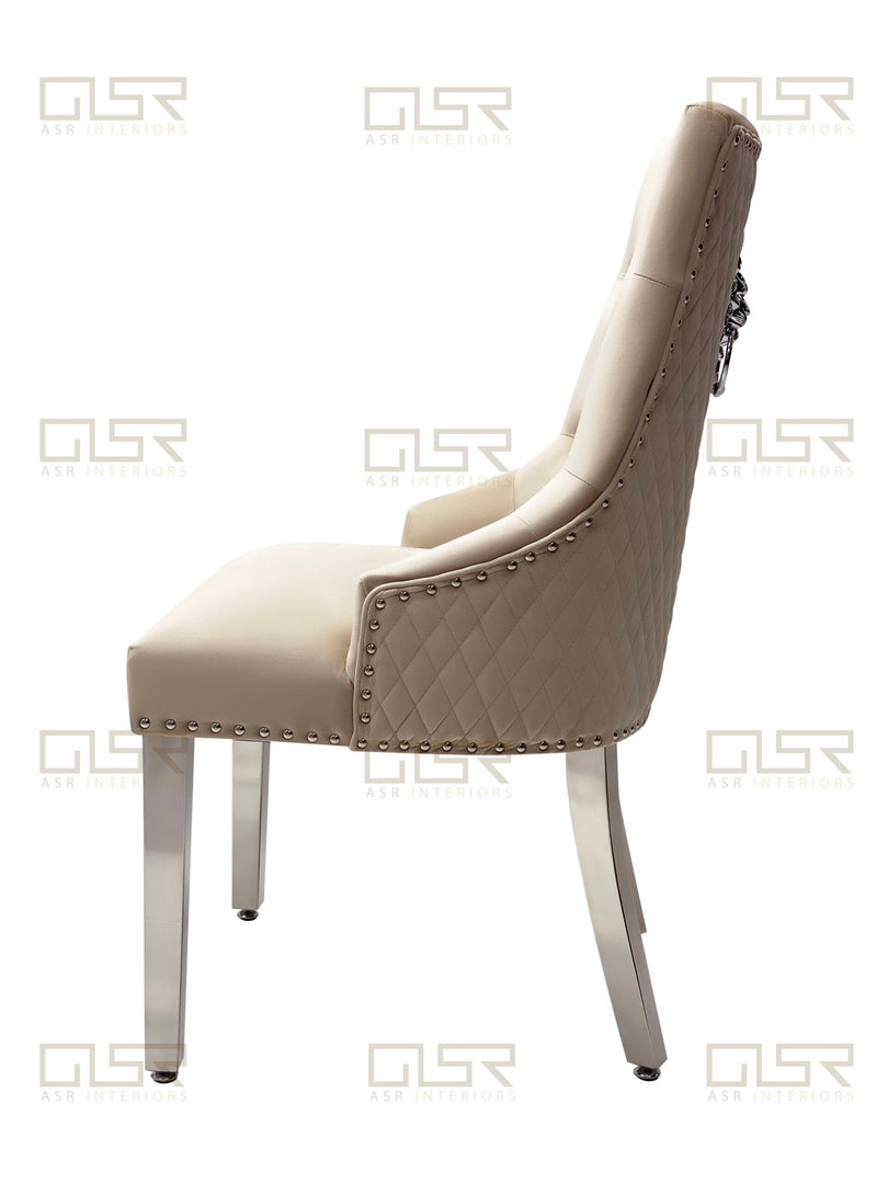 Majestic Mink Velvet Dining Chair