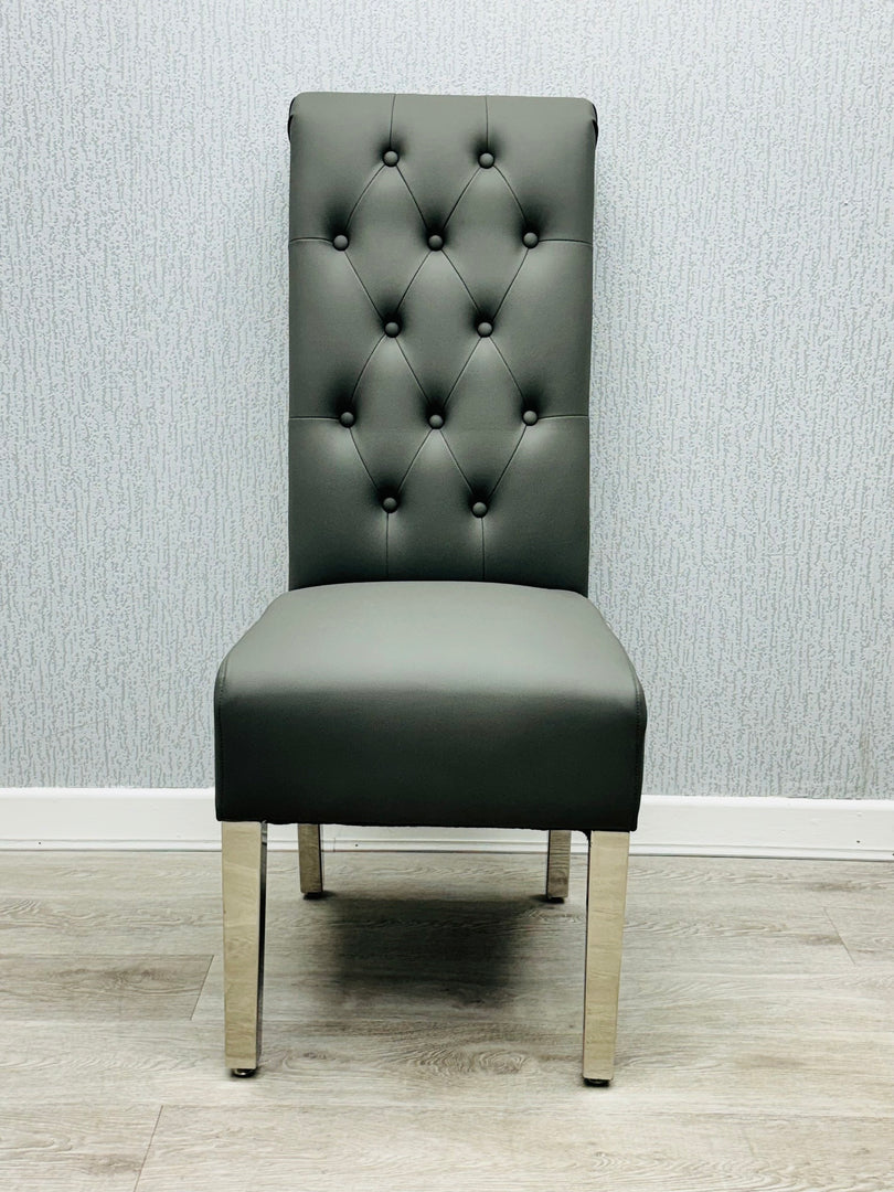 Sofia Grey PU Chair