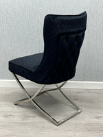 Load image into Gallery viewer, Rome Black Velvet Dining Chair
