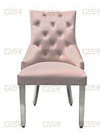 Load image into Gallery viewer, Majestic Pink Velvet Dining Chair
