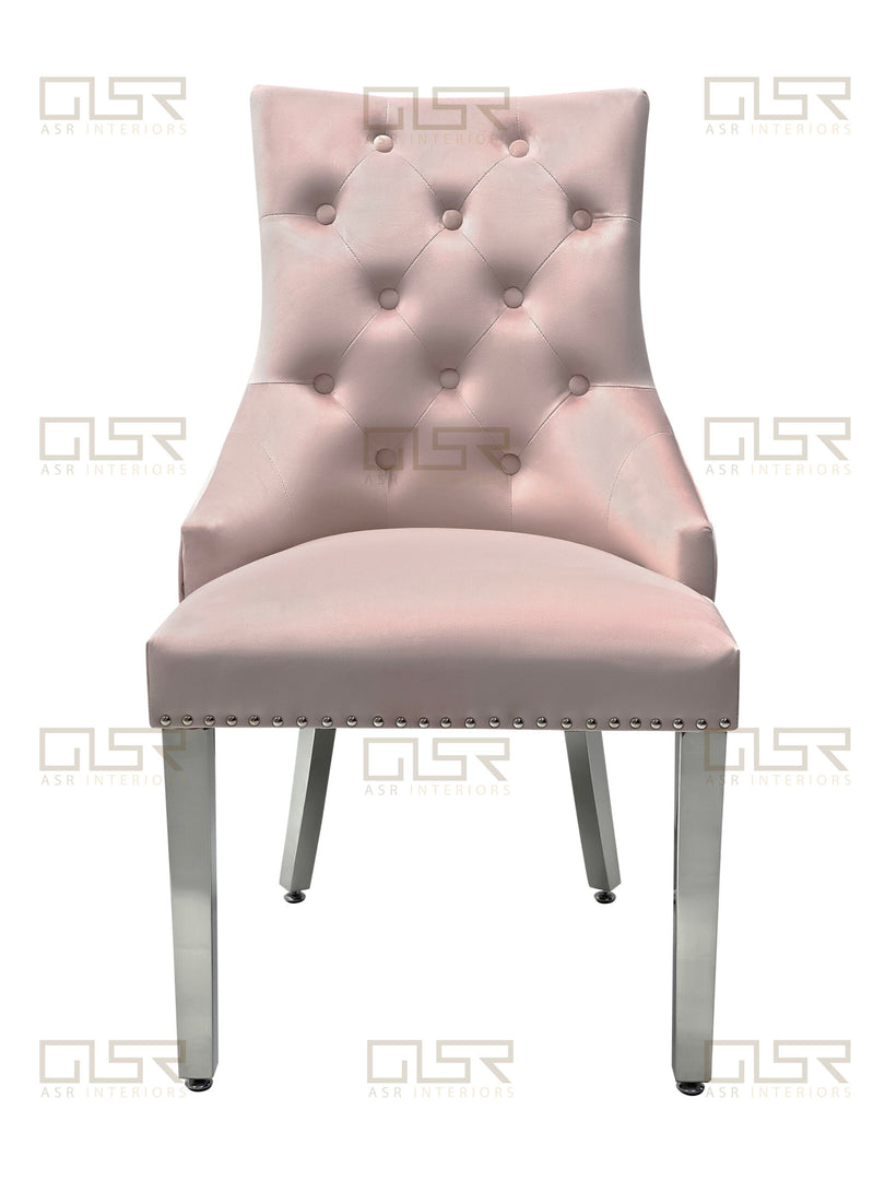 Majestic Pink Velvet Dining Chair