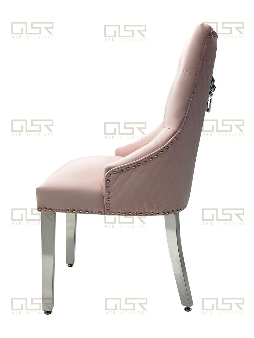 Majestic Pink Velvet Dining Chair