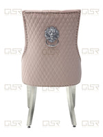 Load image into Gallery viewer, Majestic Pink Velvet Dining Chair
