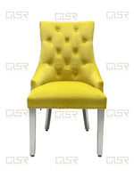 Load image into Gallery viewer, Majestic Mustard Velvet Dining Chair
