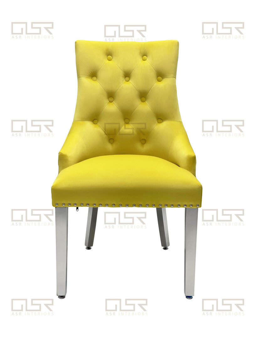 Majestic Mustard Velvet Dining Chair