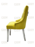 Load image into Gallery viewer, Majestic Mustard Velvet Dining Chair
