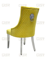 Load image into Gallery viewer, Majestic Mustard Velvet Dining Chair
