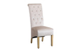 Load image into Gallery viewer, Sofia Cream &amp; Gold Square Knocker Dining Chair
