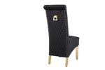 Load image into Gallery viewer, Sofia Black &amp; Gold Square Knocker Dining Chair
