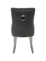 Load image into Gallery viewer, Valencia Hudson Grey PU Leather Dining Chair Ring Knocker
