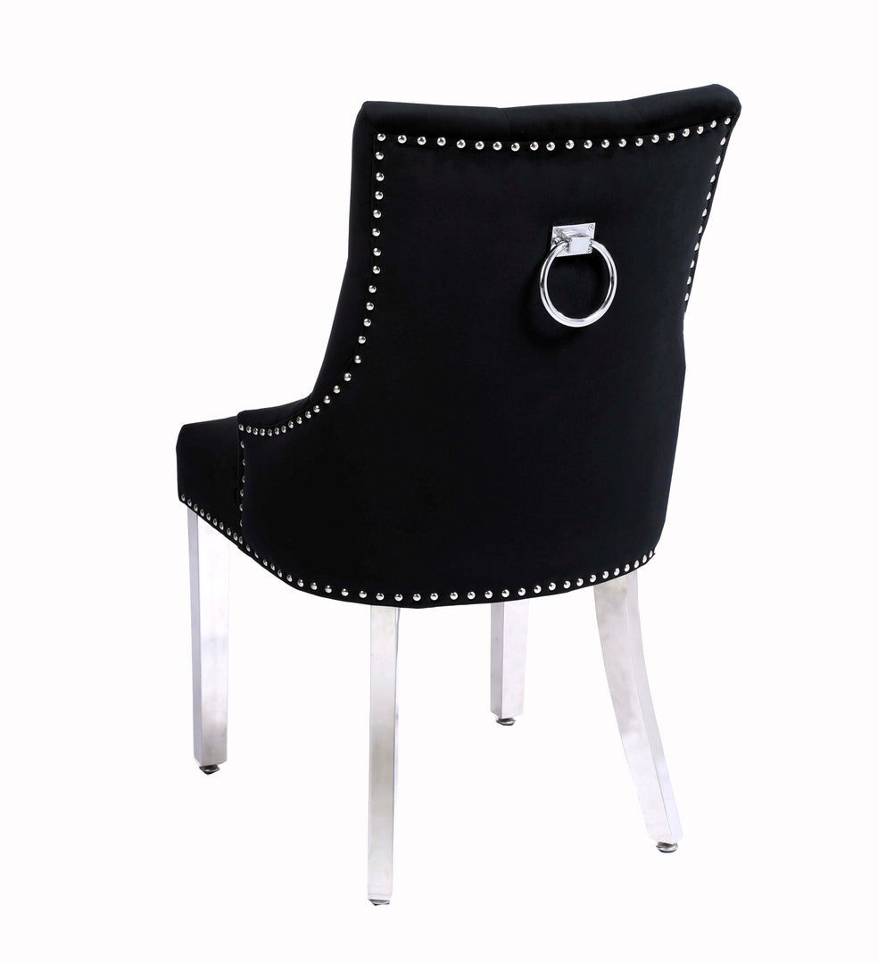 Valencia Black Chrome Leg Dining Chair