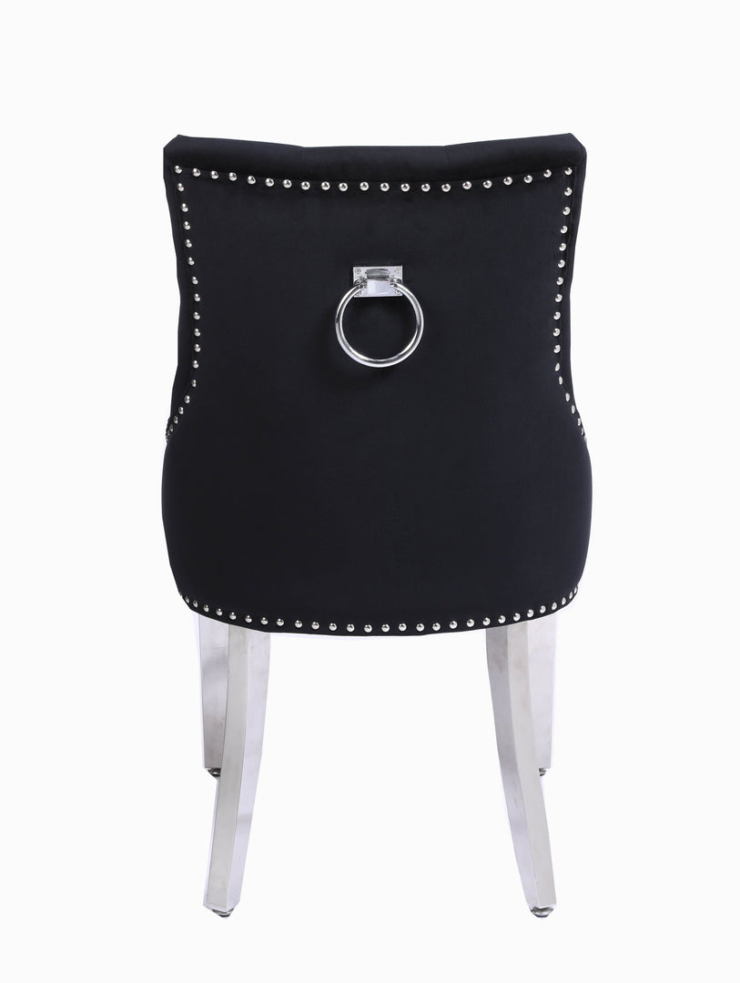 Valencia Black Chrome Leg Dining Chair