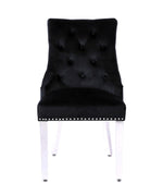 Load image into Gallery viewer, Valencia Black Chrome Leg Dining Chair
