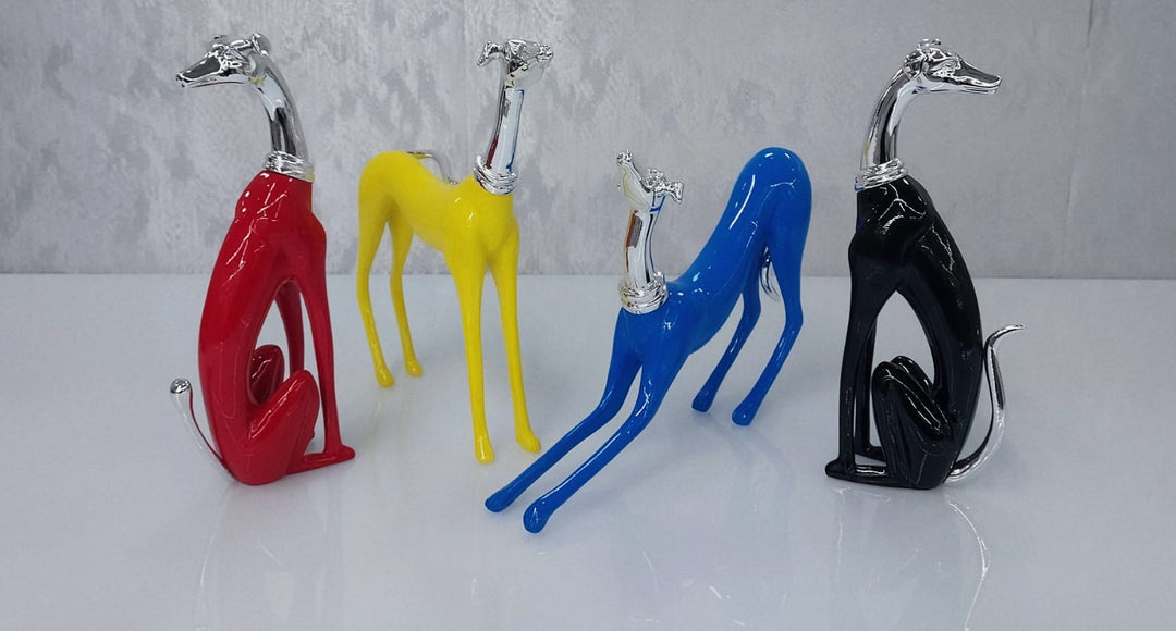 Multi Colour Dogs Set of 4