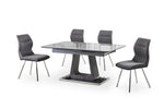 Load image into Gallery viewer, Zermatt 120cm Dining Table (120cm Fixed Top) (Grey Ceramic) with 4 Zermatt Chairs
