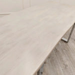 Load image into Gallery viewer, Freya 1.8 Dining Table Solid Light Pine wood with Chrome Metal Legs
