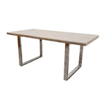 Load image into Gallery viewer, Freya 1.8 Dining Table Solid Light Pine wood with Chrome Metal Legs
