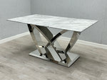 Load image into Gallery viewer, California Grey Marble160cm Dining Table
