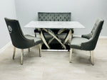 Load image into Gallery viewer, California Grey Marble180cm Dining Table
