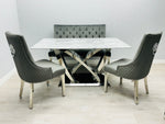 Load image into Gallery viewer, California Grey Marble160cm Dining Table
